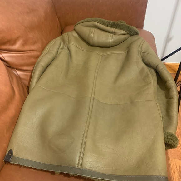 COACH Leather Reversible Shearling Coat - Picture 3 of 5